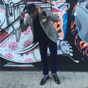 Mens vintage Racquet Club herringbone blazer sz 40 R.